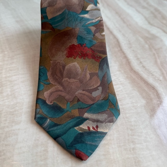 Brooks Brothers Other - Brooks Brothers Floral Tie - Teal and Brown